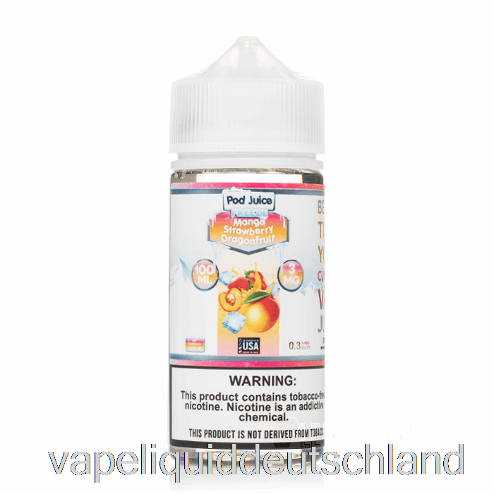 Mango-Erdbeer-Drachenfrucht Einfrieren – Schotensaft – 100 Ml, 0 Mg Vape-Flüssigkeit